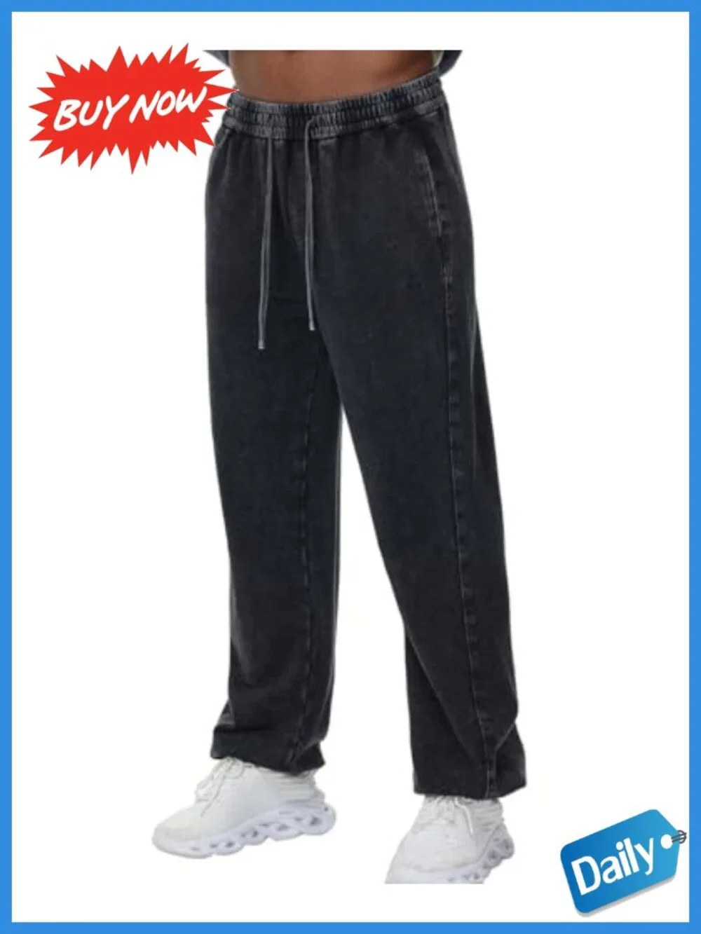 Men's Heavyweight Cotton Sweatpants Joggers Athletic